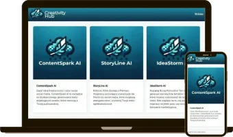 Creativityhub dashboard mockup